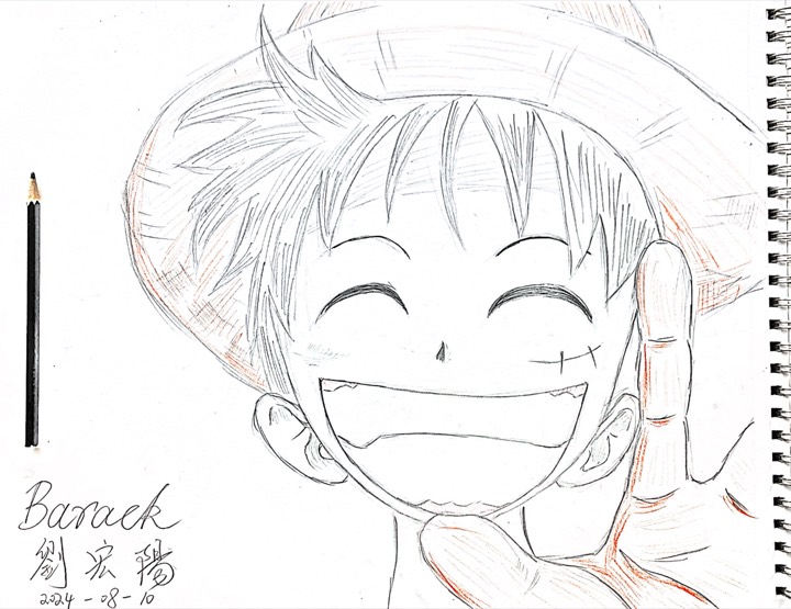 Luffy (One Piece) — pencil